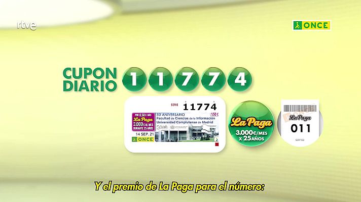 Sorteos ONCE - Sorteo ONCE - 14/09/21