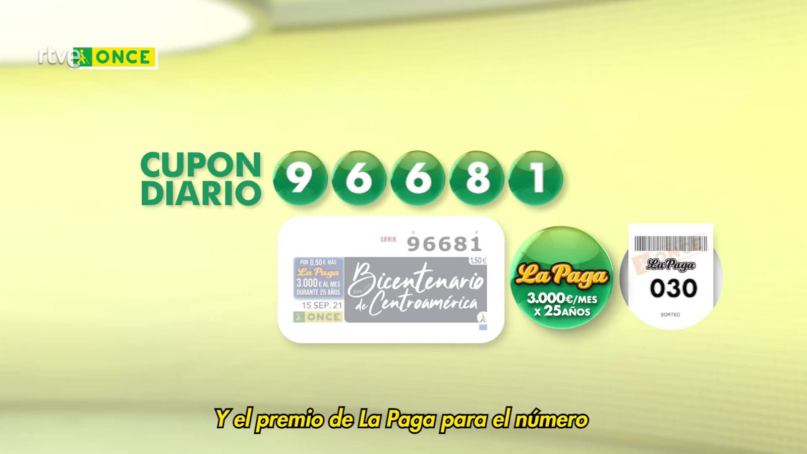 Sorteo ONCE - 15/09/21 - ver ahora