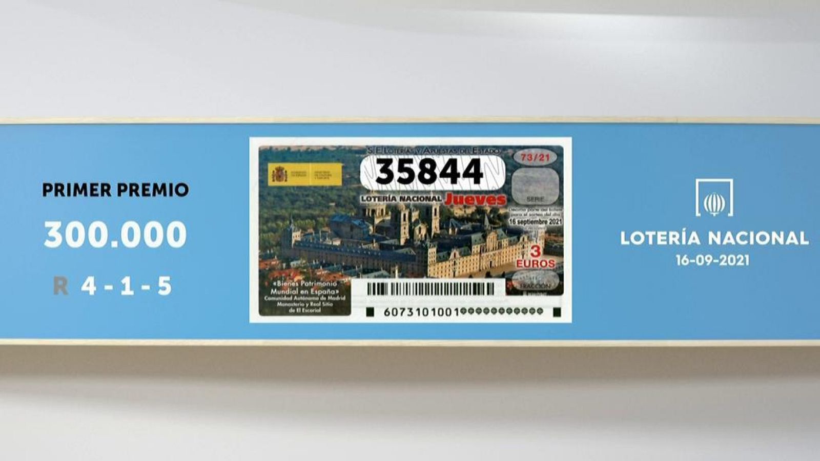 Sorteo de la Lotería Nacional del 16/09/2021 - Ver ahora