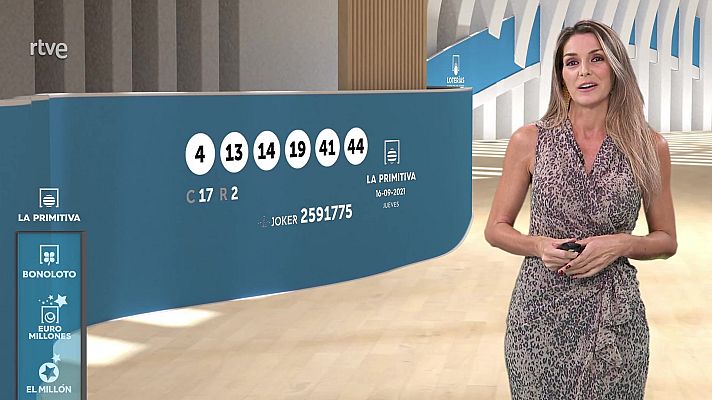 Loterías - Sorteo de la Lotería Nacional, Bonoloto, Primitiva y Jóker del 16/09/2021