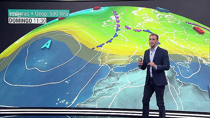 El tiempo - Intervalos nubosos en el norte de Galicia, Cantábrico, cuadrante noreste peninsular y Baleares
