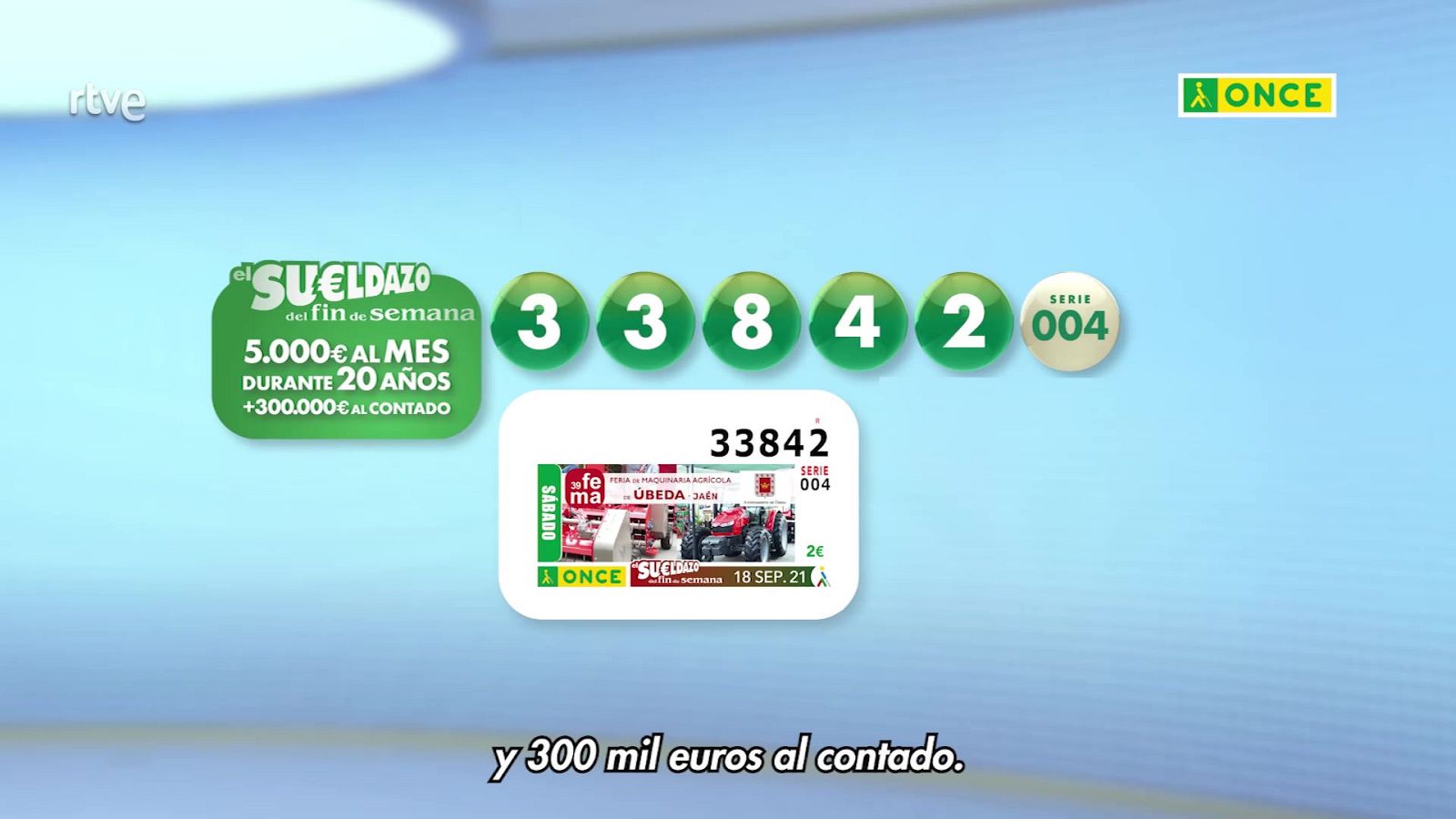 Sorteo ONCE - 18/09/21 - ver ahora