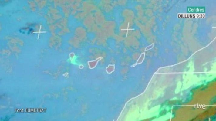  - Evolució de les cendres del volcà de la Palma i de la direcció del vent