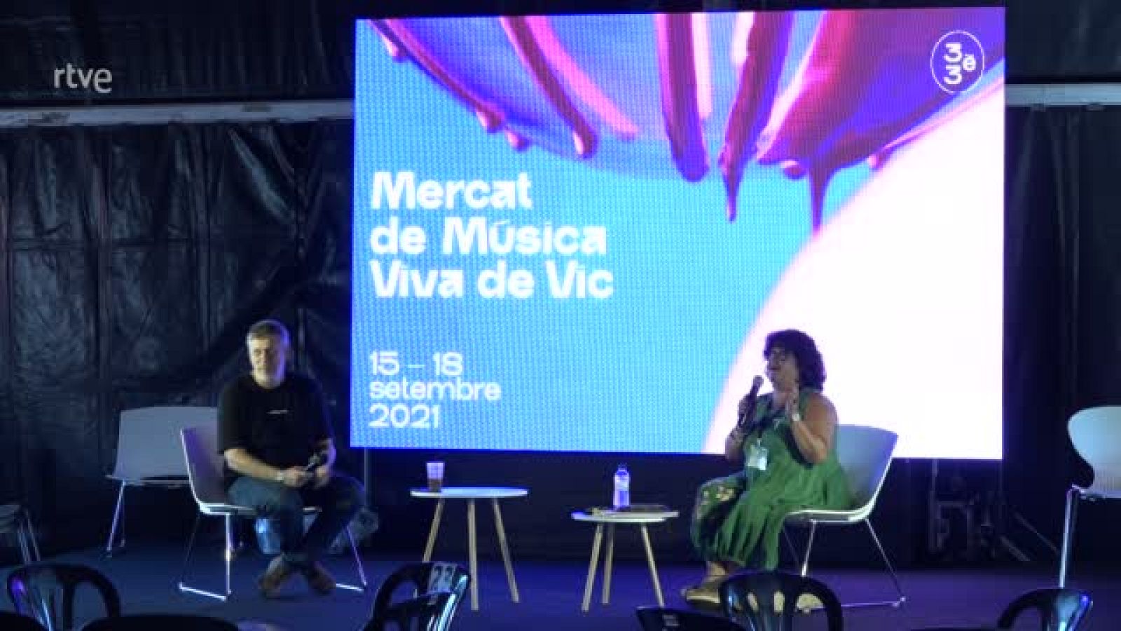 Presentació de la segona temporada d'Efecte Collins al Mercat Música Viva de Vic. El programa s'estrena el dijous 30 de setembre a La 2 i a RTVE Play
