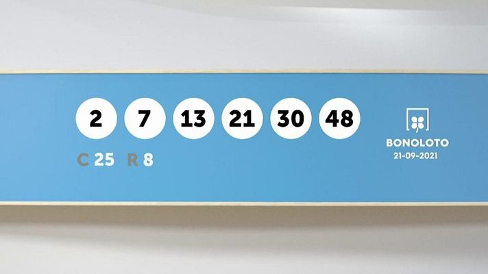 SELAE - Sorteo de la Lotería Bonoloto y Euromillones del 21/09/2021
