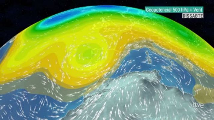  - Evolució del vent i de l'aire fred a 5.500 metres d'altura