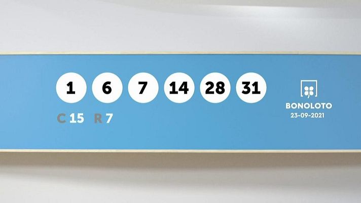 SELAE - Sorteo de la Lotería Bonoloto del 23/09/2021