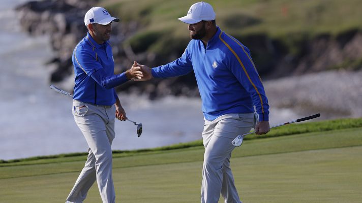 Telediario 1 - Rahm y García, sabor español para Europa en la Ryder