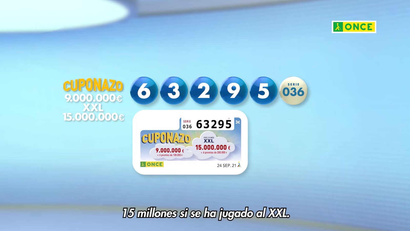 Sorteo ONCE - 24/09/21 - ver ahora
