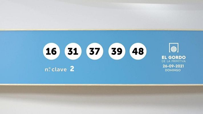 SELAE - Sorteo de la Lotería Gordo de la Primitiva del 26/09/2021