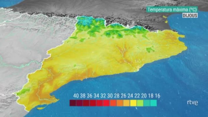  - Evolució de les temperatures màximes (ºC)