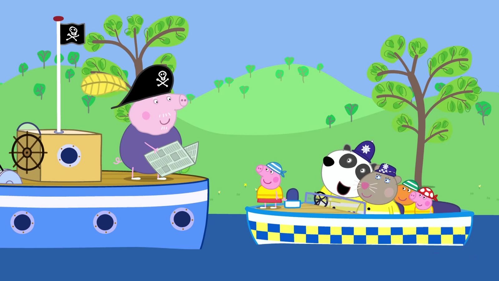 La lancha de la policía - Peppa Pig | Ver