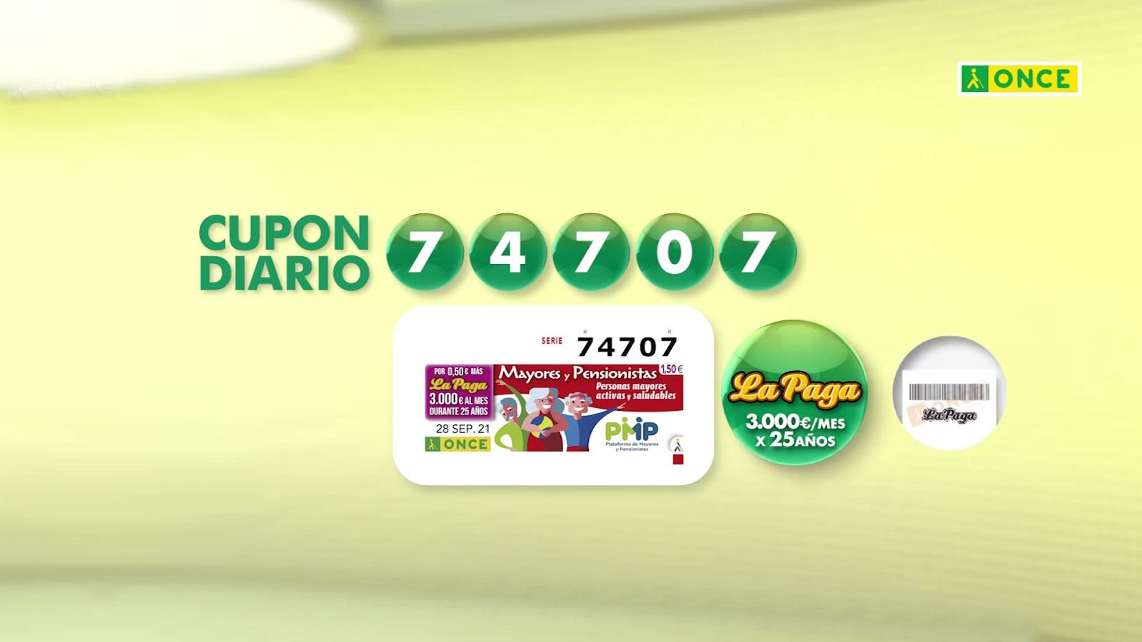 Sorteo ONCE - 28/09/21 - ver ahora
