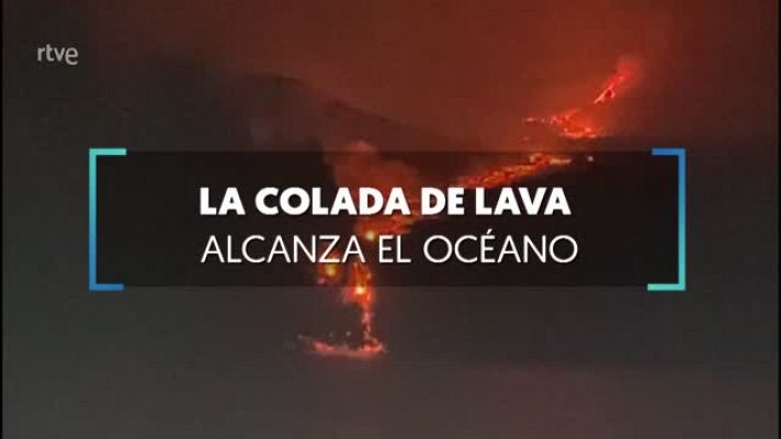Modo Digital - Así se ha visto la cascada de lava y magma caer al agua