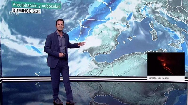 Intervalos de viento fuerte en Galicia y área Cantábrica. Temperaturas significativamente altas en Canarias  - ver ahora