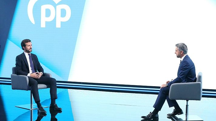 Telediario 2 - Casado acusa al Gobierno de estar "cruzado de brazos" con Puigdemont