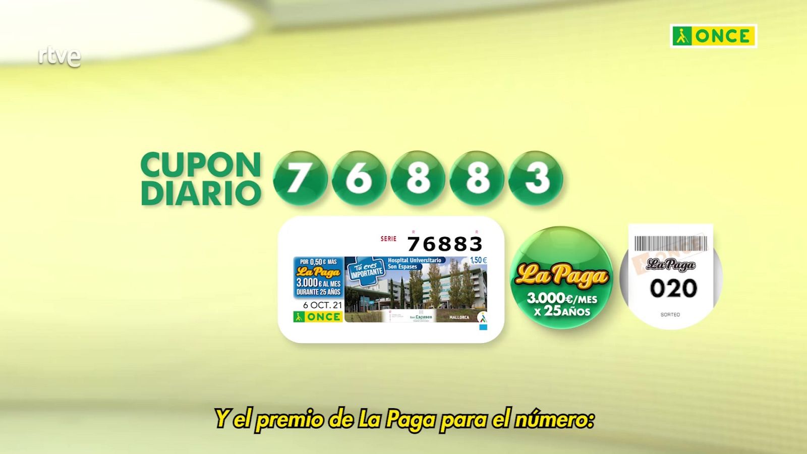 Sorteo ONCE - 06/10/21 - ver ahora