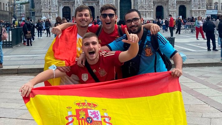 Telediario 1 - La afición española, satisfecha con el triunfo ante Italia