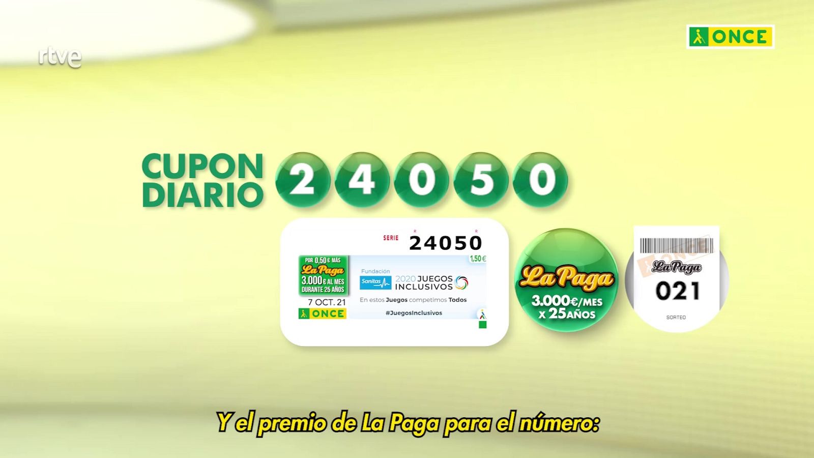 Sorteo ONCE - 07/10/21 - ver ahora