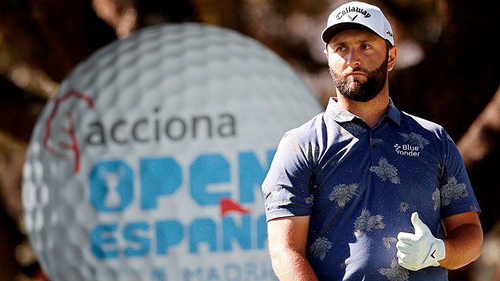 Telediario 2 - Jon Rahm acaricia el liderato en el Open de España tras la segunda jornada