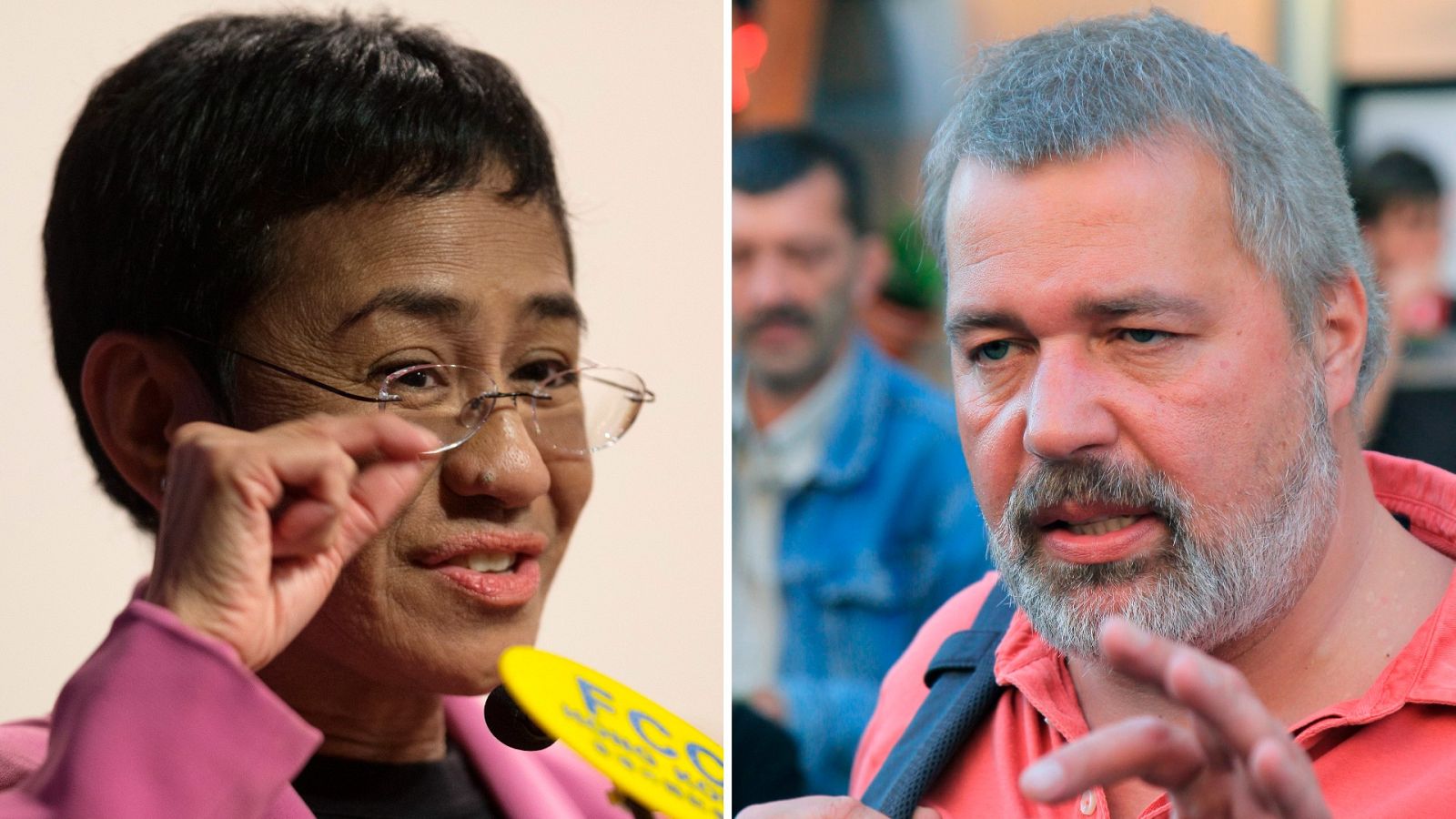 Los periodistas Maria Ressa y Dmitry Muratov, Nobel de la Paz 2021 por su defensa de la libertad de expresión | Ver