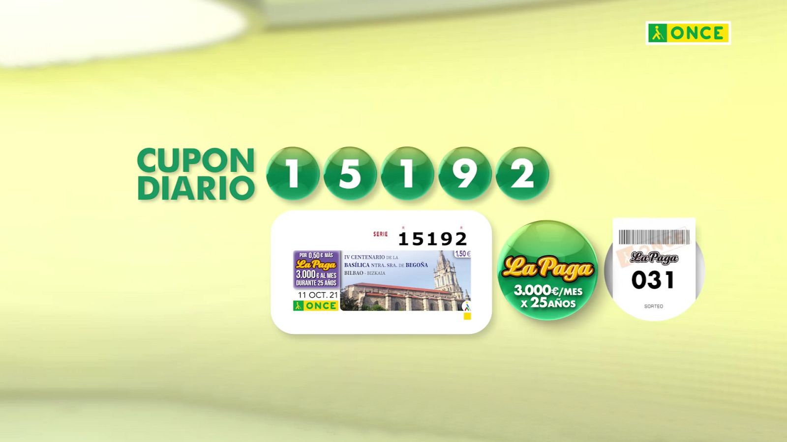 Sorteo ONCE - 11/10/21 - ver ahora