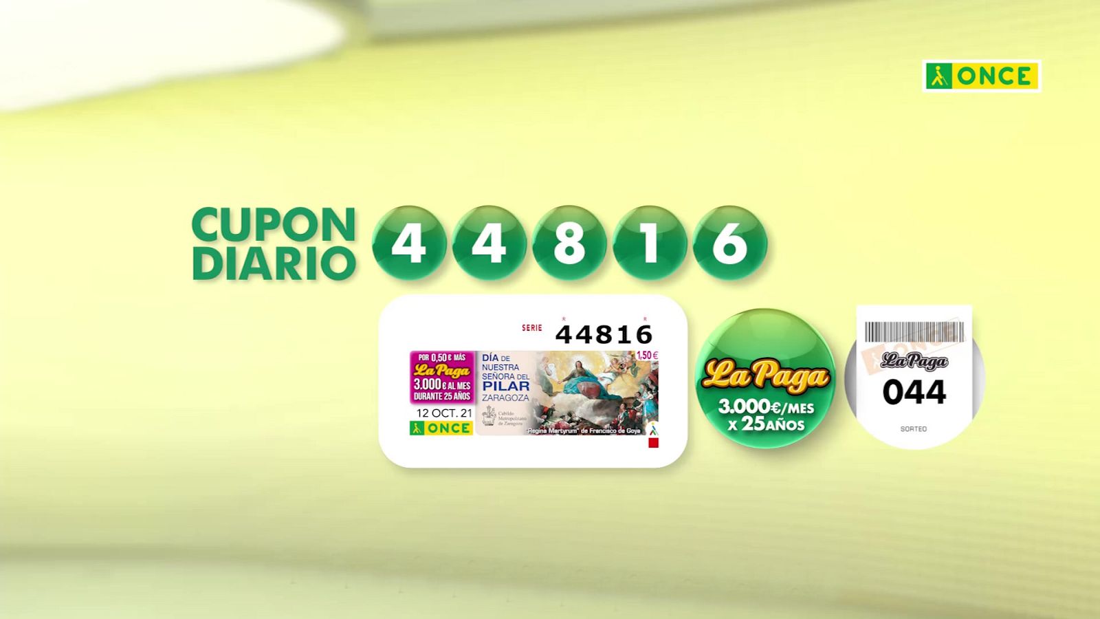 Sorteo ONCE - 12/10/21 - ver ahora