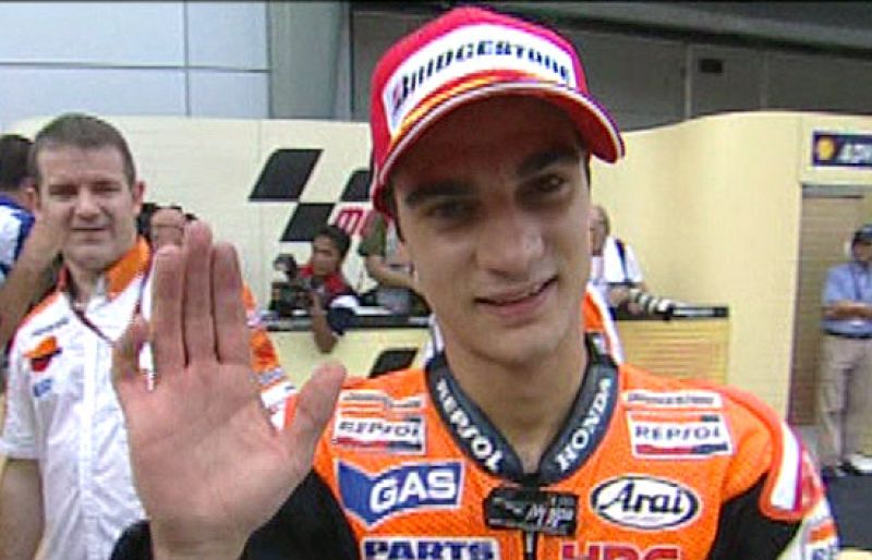 Dani Pedrosa reconoce que sabía que Rossi no iba a arriesgar durante la carrera para arrebatarle el segundo puesto.