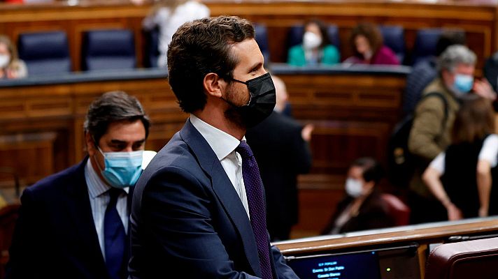 Telediario 2 - Casado ofrece a Sánchez renovar todos los órganos constitucionales excepto el Poder Judicial