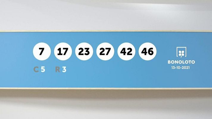 SELAE - Sorteo de la Lotería Bonoloto del 13/10/2021