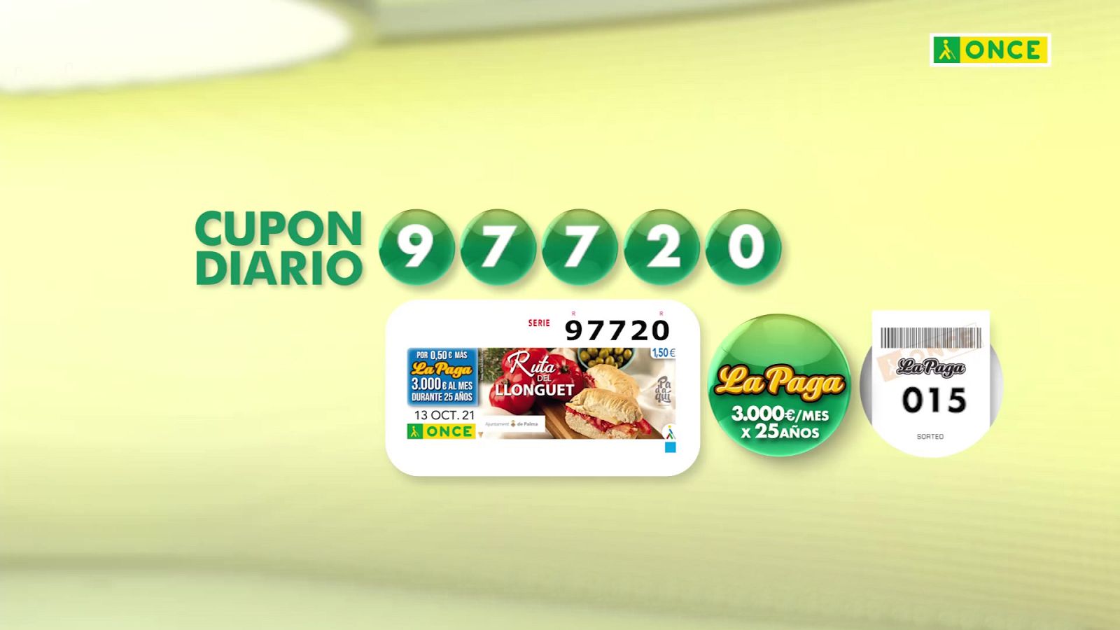 Sorteo ONCE - 13/10/21 - ver ahora