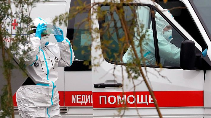 Telediario 1 - Los contagios y fallecidos en Rusia no dejan de crecer a pesar de la vacuna