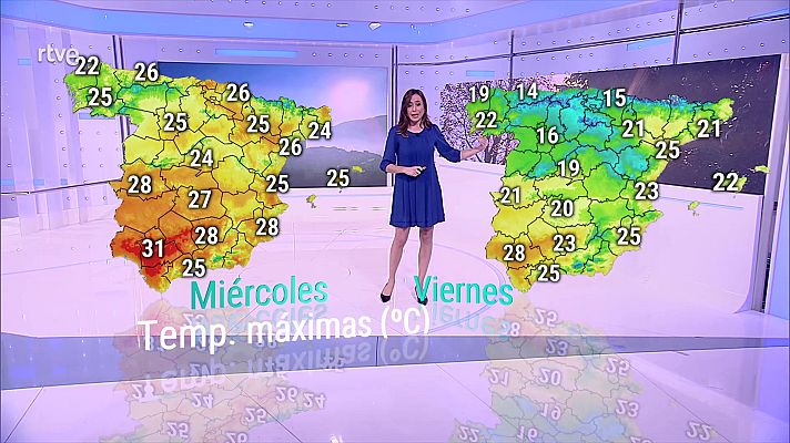 El tiempo - Intervalos de viento fuerte en el litoral norte de Galicia y el Estrecho
