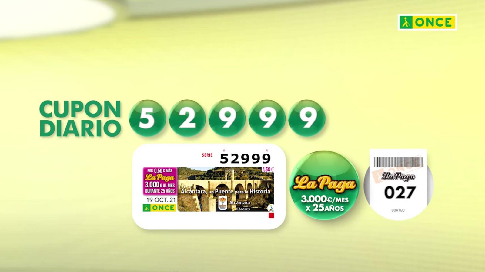 Sorteo ONCE - 19/10/21 - ver ahora