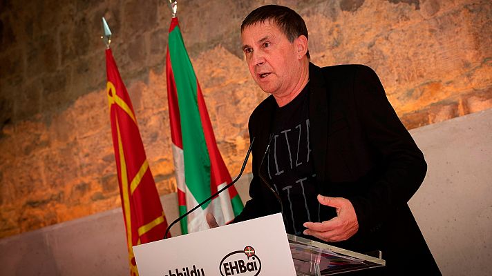Telediario 1 - Otegi niega que plantee que "suelten a los presos" de ETA para apoyar los PGE y rebaja el malestar del PSOE