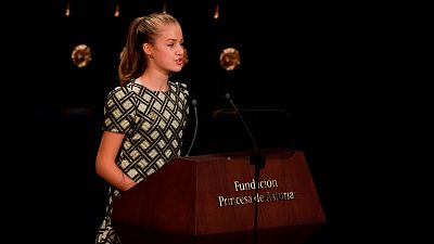 La princesa Leonor defiende el papel de los j�venes en la lucha por un futuro "m�s sostenible" y "m�s justo"