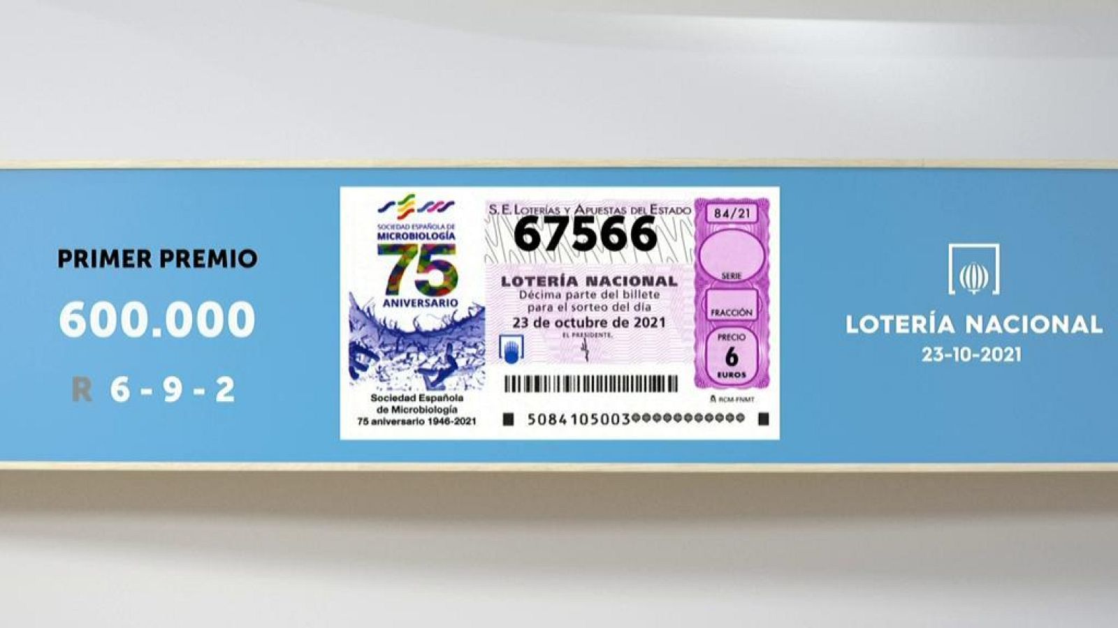 Sorteo de la Lotería Nacional del 23/10/2021 - Ver ahora