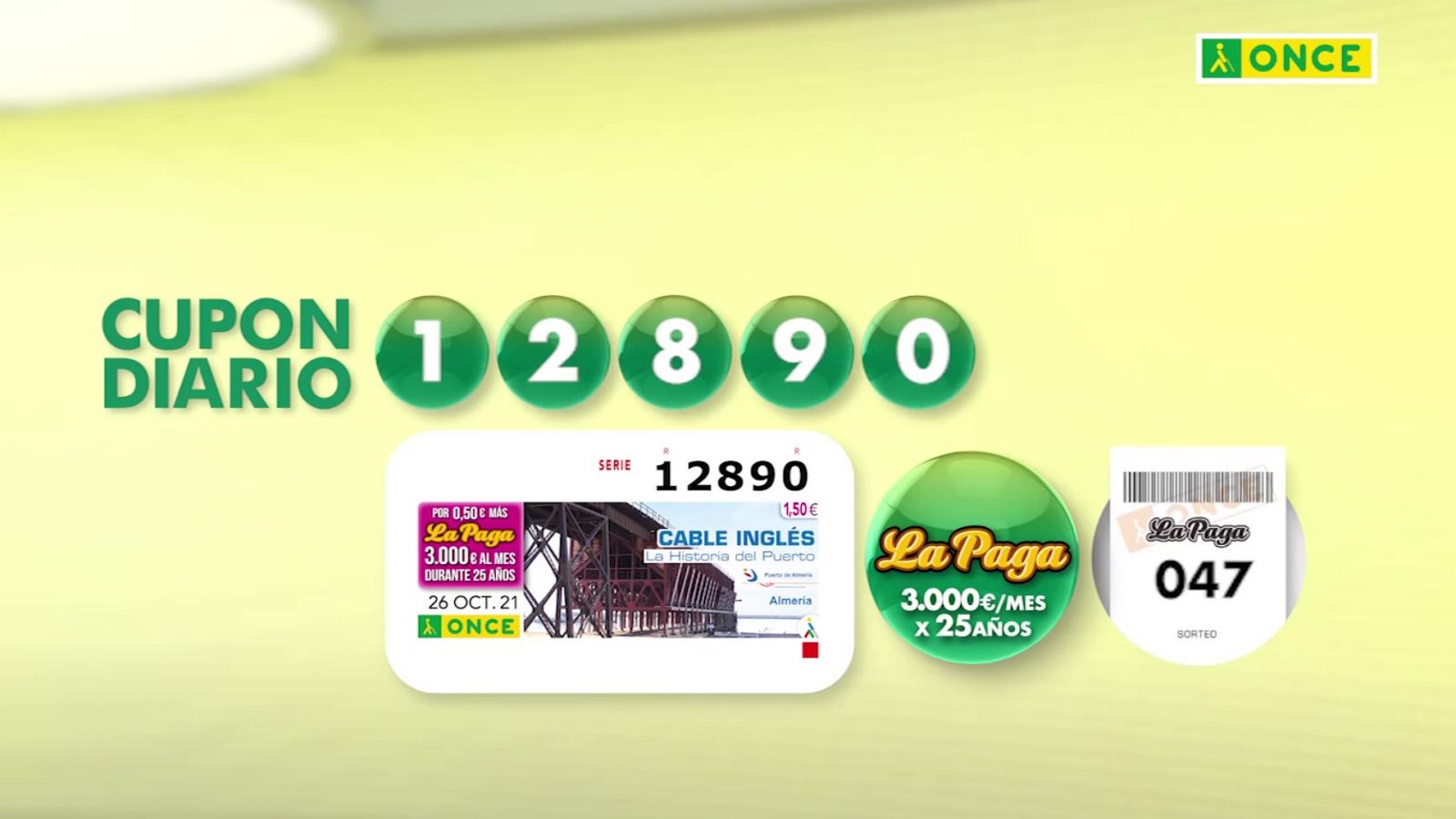 Sorteo ONCE - 26/10/21 - ver ahora