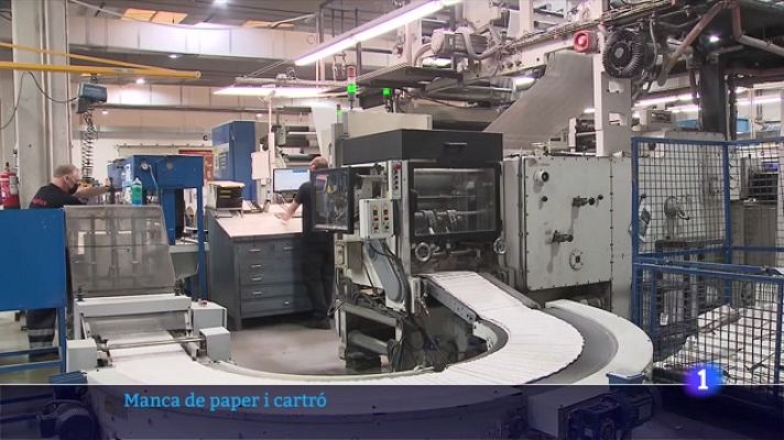 L'Informatiu - La falta paper i cartó afecta les editorials