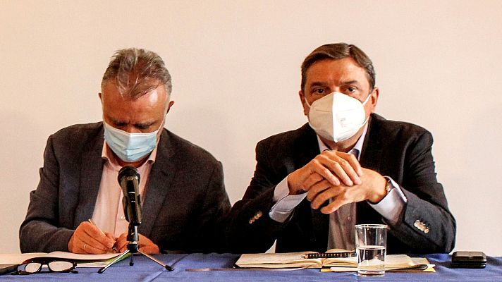 Telediario 2 - Planas anuncia 21 millones de euros para la agricultura y la pesca de La Palma