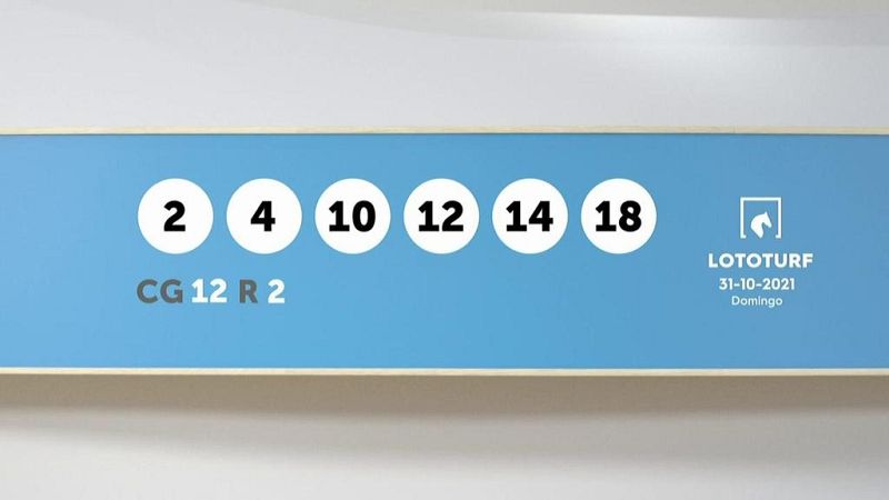 Sorteo de la Lotería Lototurf del 31/10/2021