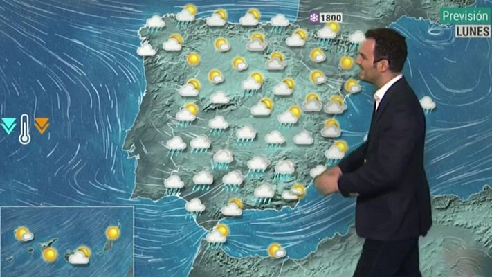 El tiempo - Persisten las lluvias en parte de la Península y comienzan a bajar las temperaturas