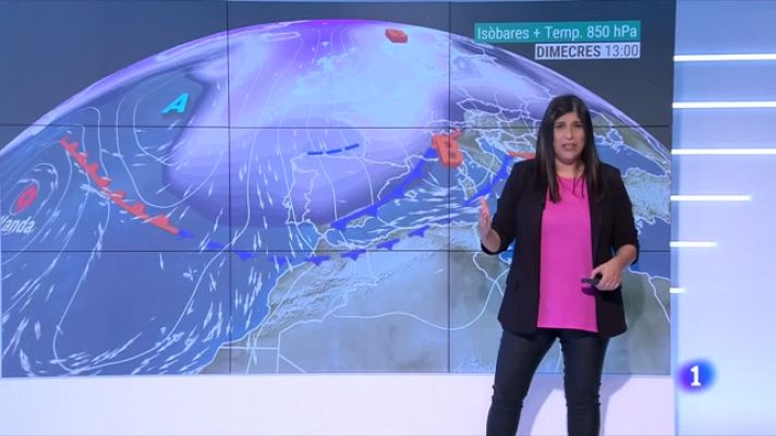 El temps - Cel variable, vent, ruixats, neu al Pirineu i més fred