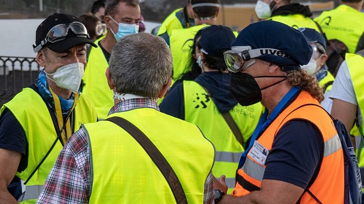 Telediario 1 - Alumnos de Geografía estudian la erupción desde La Palma