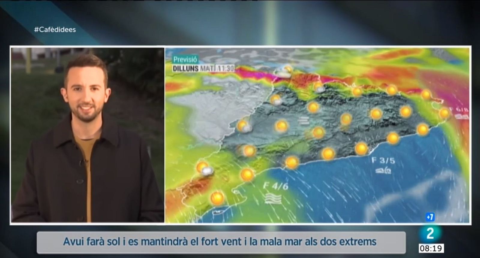 El Temps (05/11/2021) - Les ratxes de vent superaran els 80/100 km/h a l'Empordà i als cims del Pirineu, i tindrem onades de 4/5 metres a la Costa Brava