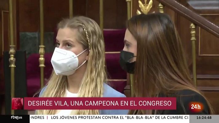 Parlamento - Desireé Vila, una campeona de visita en el Congreso