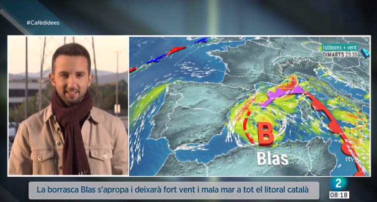 El temps - La borrasca Blas s'apropa a Catalunya amb fort vent i onatge