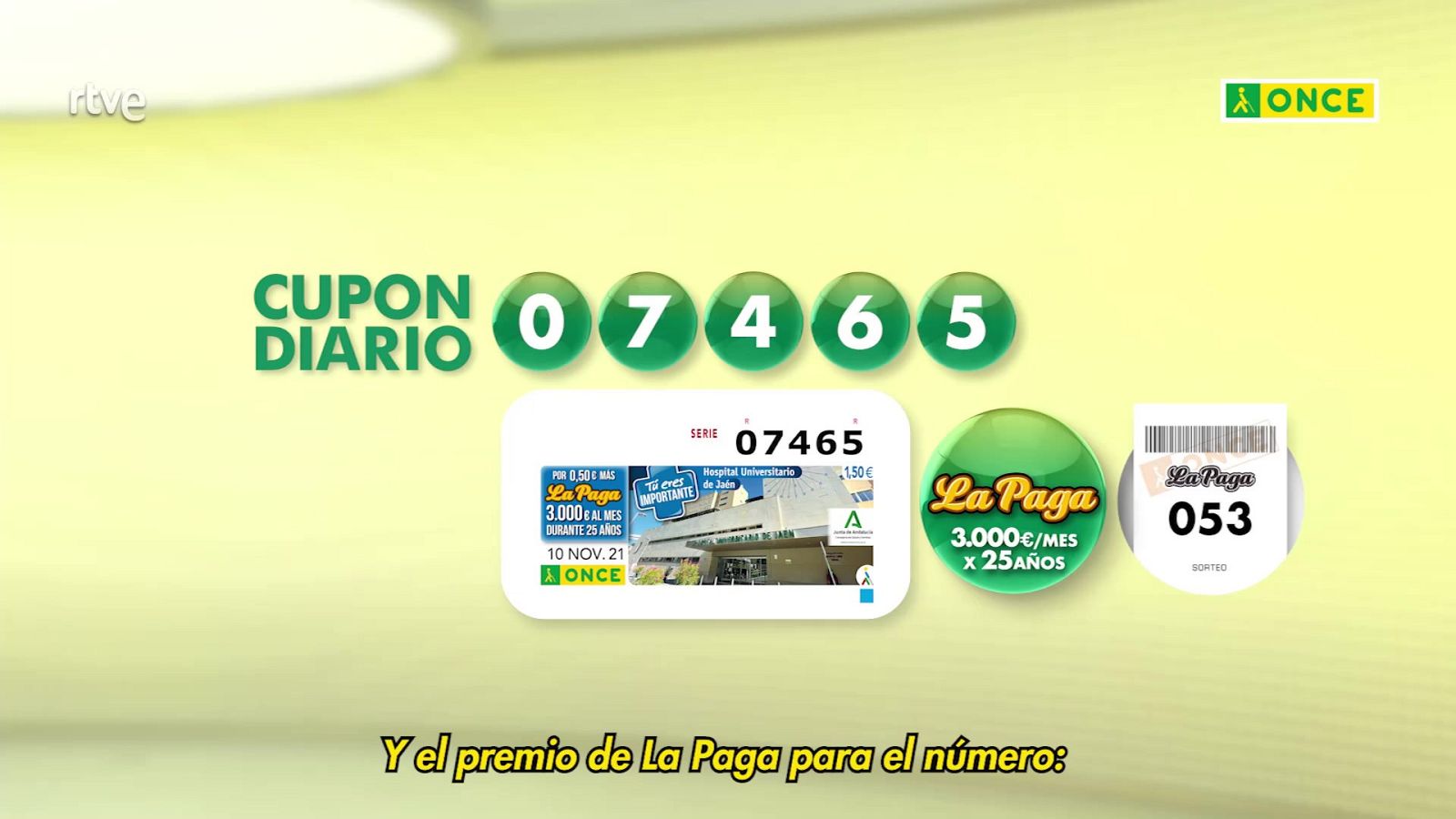 Sorteo ONCE - 10/11/21 - ver ahora