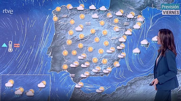 El tiempo - Precipitaciones localmente fuertes y persistentes en Baleares y Girona