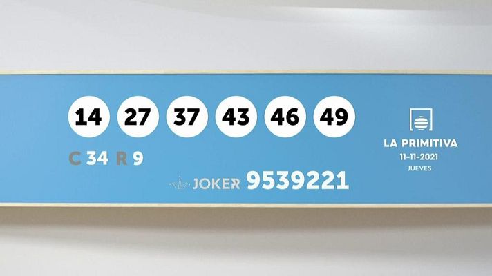 SELAE - Sorteo de la Lotería Primitiva y Joker del 11/11/2021